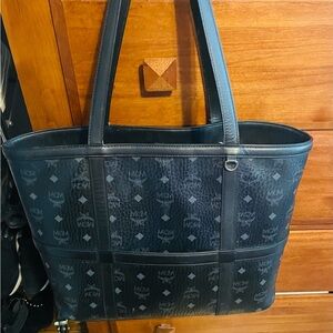 MCM Delmy Visetos Black Tote Bag